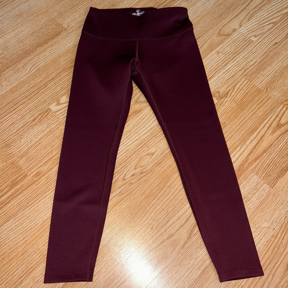 Essenza New York Athletic Yoga Leggings Small Burgundy Wine E26